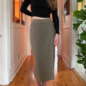 Silk Midi Skirt